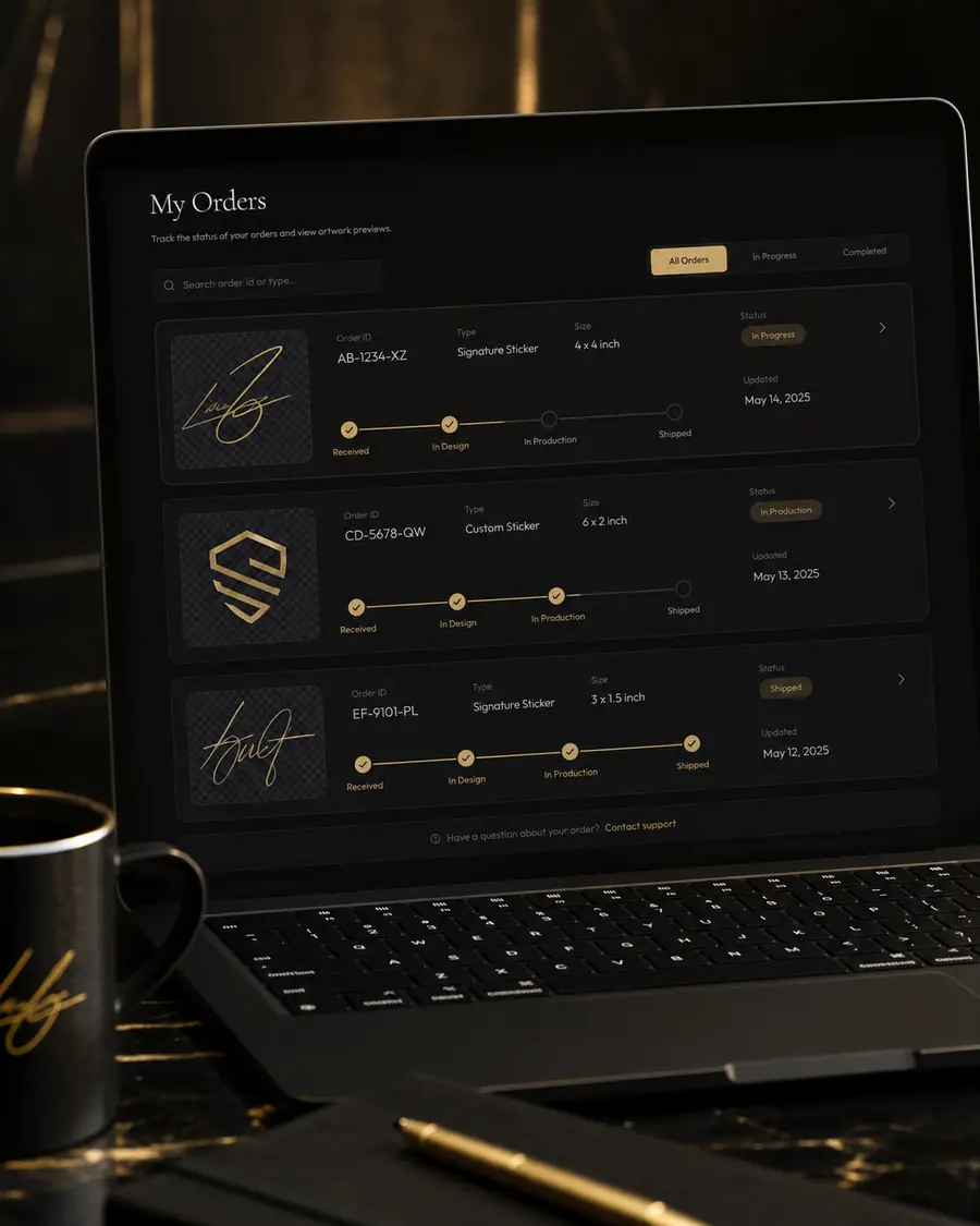 SlapStudio account dashboard